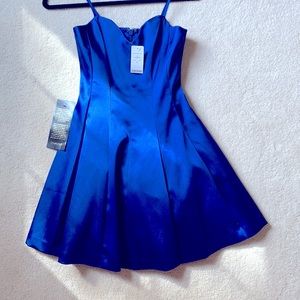 Sweetheart Neck Satin Dress